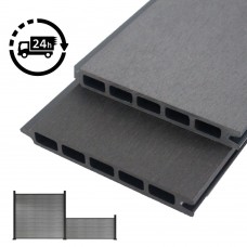 **SAMPLE ONLY** Composite Fence Slats 1800mmm / 6ft - Anthracite / Light Grey - Composite Tonge & Groove Fence Panels Slats **SAMPLE ONLY** Composite Fence Slats 1800mmm / 6ft - Anthracite / Light Grey - Composite Tonge & Groove Fence Panels Slats
