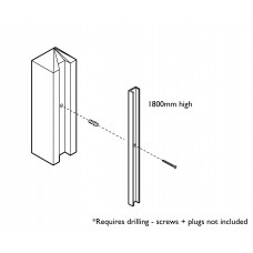 Concrete Post Adapter for Composite Fencing - U channel Rails for concrete post / wall fixing - Black  Concrete Post Adapter for Composite Fencing - U channel Rails for concrete post / wall fixing - Black