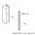  Concrete Post Adapter for Composite Fencing - U channel Rails for concrete post / wall fixing - Black