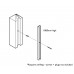  Concrete Post Adapter for Composite Fencing - U channel Rails for concrete post / wall fixing - Black