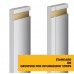 MDF Door Liner - Certified FD30 / FD60 Primed Door Frame Lining Set c/w Optional 10mm Trench/Grooves for Fire Intumescent Door Strips - 30/60 Minute Fire Rating - MDF White Painted Primed Door Liner