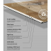 **SAMPLE ONLY** SPC Click Vinyl Tile Flooring (Light Oak) with Built in Underlay - Click Vinyl Tile Floors for Kitchen, Living Room - LVT Rigid Core Stone Polymer Composite Waterproof Click Tonge & Groove Luxury Vinyl Tile Flooring Light Oak