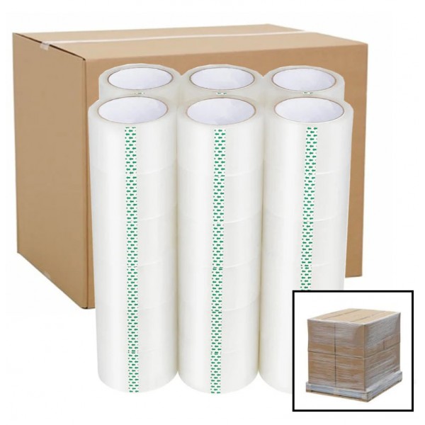 Clear Packing Tape 48mm x 66m - Clear Packaging Parcel Tape Clear - 72 Rolls Bulk Pack