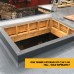 Flat Roof Lantern - Frameless Glass Window Skylight for Flat Roofs - Glazed Roof Lantern Triple Glazed Toughened Glass 
