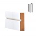 MDF Architrave Pre-Primed White 3m Moisture Resistant MDF Door Mouldings Edgings Surrounds - Square Contemporary Modern - 3m x 65mm x 15mm