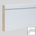 MDF Skirting Board - Pre-Primed White 3m Moisture Resistant MDF Wall Skirting Board - Bullnose Grooved Square Contemporary Modern - 3m lengths