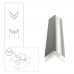 PVC External Corner Trim for Shower Aqua Wall Panel Cladding 5mm/10mm - Multipanel Aquabord Corner Trim White Chrome Silver