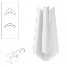 PVC Internal Corner Trim for Shower Aqua Wall Panel Cladding 5mm/10mm - Multipanel Aquabord Corner Trim White Chrome Silver PVC Internal Corner Trim for Shower Aqua Wall Panel Cladding 5mm/10mm - Multipanel Aquabord Corner Trim White Chrome Silver
