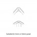 PVC Internal Corner Trim for Shower Aqua Wall Panel Cladding 5mm/10mm - Multipanel Aquabord Corner Trim White Chrome Silver