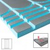 25mm UFH Underfloor Heating Insulation Board for 10-16mm Pipe - Wet piped underfloor heating systems