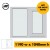 UPVC Window White -  Double 1190mm w x 1040mm h (RAL9010) Left or Right Opening 2P