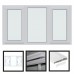 UPVC Window White- Triple 1770mm w x 1040mm h (RAL9010) Left or Right Opening 3P Casement Window