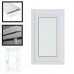 UPVC Window White - Single 610mm w x 1040mm h (RAL9010)  Left or Right Opening 1P