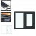 UPVC Window Anthracite Grey - Double 1190mm w x 1040mm h (RAL7016) Left or Right Opening 2P