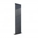 Vertical Radiator - Oval Anthracite Grey RAL7016 - Tall Tower Traditional Column Wall Mount Radiator - Single & Double Panel