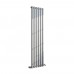 Vertical Radiator - Oval Gloss White RAL9003 - Tall Tower Traditional Column Wall Mount Radiator - Single & Double Panel