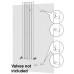 Vertical Radiator - Flat Gloss White RAL9003 - Tall Tower Traditional Column Wall Mount Radiator - Single & Double Panel