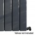 Vertical Radiator - Oval Anthracite Grey RAL7016 - Tall Tower Traditional Column Wall Mount Radiator - Single & Double Panel