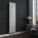 Vertical Radiator - Oval Gloss White RAL9003 - Tall Tower Traditional Column Wall Mount Radiator - Single & Double Panel