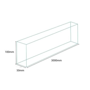 Composite Decking Joists 50 x 100mm - 3m Length WPC Composite Frame Subframe Plastic Lumber Joist Support Frame - Black