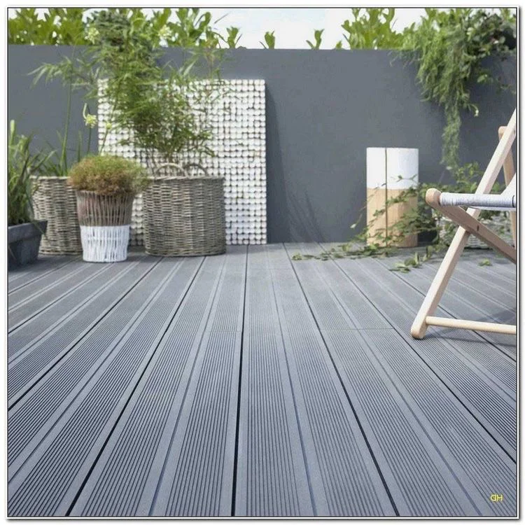 Composite Decking Board  Premium (Authentic Woodgrain Texture) - Anthracite Grey / Black  Wood Grain Effect 3m - Plastic Decking PVC Decking WPC Decking Hollow Garden Exterior Decking Boards