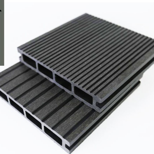 SAMPLE Composite Decking - Grey / Black / Ash / Brown / Anthracite Grey Wood Grain Effect 3m - Plastic Decking PVC Decking WPC Decking Hollow Garden Exterior Decking Boards 