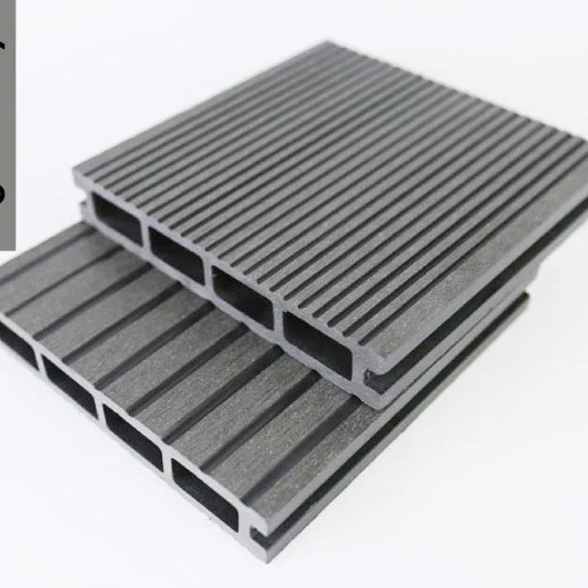 CLEARANCE / DAMAGED Composite Decking Board Grey / Black / Ash / Brown / Anthracite Wood Grain Effect 3m - Plastic Decking PVC Decking WPC Decking Hollow Garden Exterior Decking Boards 