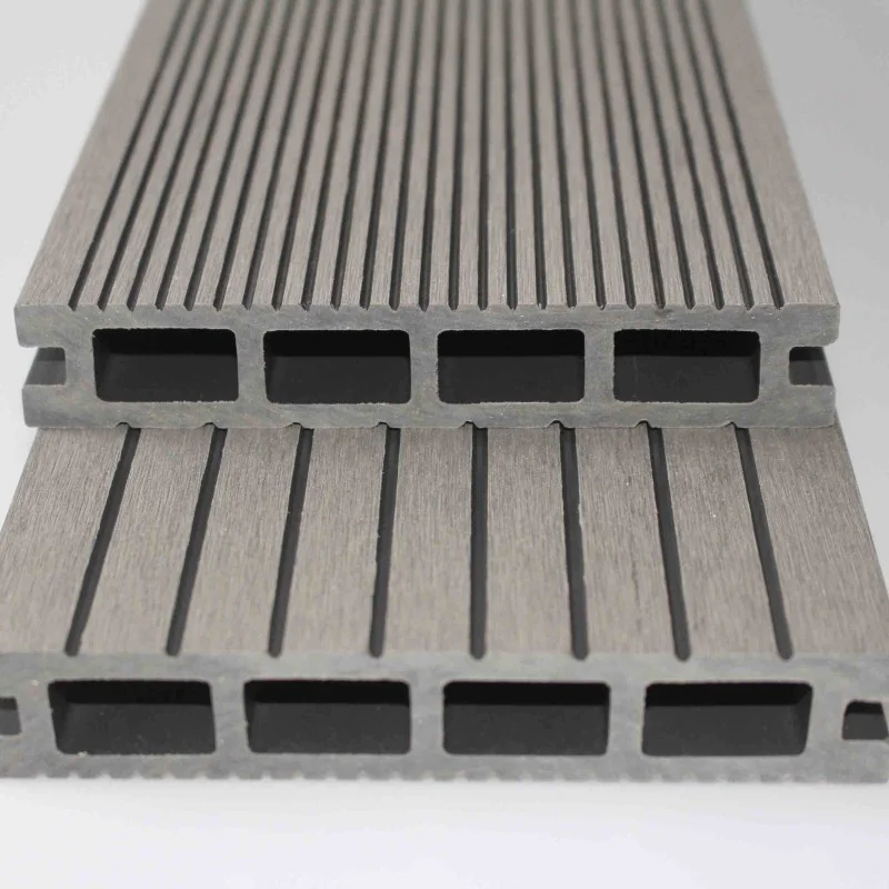 SAMPLE Composite Decking - Premium Grey / Black / Ash / Brown / Anthracite Grey Wood Grain Effect 3m - Plastic Decking PVC Decking WPC Decking Hollow Garden Exterior Decking Boards 