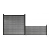 Composite & Aluminium Fencing - slats Slatted Fencing + Aluminium Posts