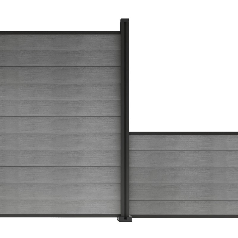 Aluminium Posts for Composite Fencing - 3ft/900mm / 4ft1200mm / 5ft/1500mm / 6ft/1800mm / 8ft/2400mm Black - Fit Above / Below Ground