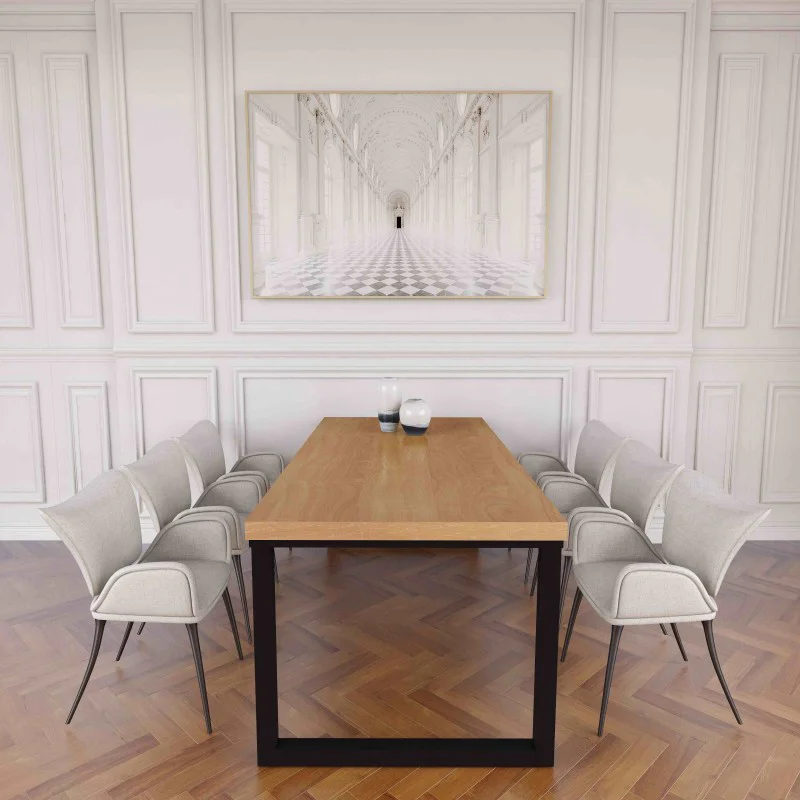 Rustic Industrial Solid Wood Dining Table / Desk / Work Table - Chunky Timber / Steel Legs (Square Legs) - 1.5m (150cm) / 1.8m (180cm) / 2m(200cm) c/w Black Square Box Legs x 2 4-8 Persons - SQUARE EDGE Rustic Industrial Solid Wood Dining Table / Desk / Work Table - Chunky Timber / Steel Legs (Square Legs) - 1.5m (150cm) / 1.8m (180cm) / 2m(200cm) c/w Black Square Box Legs x 2 4-8 Persons - SQUARE EDGE