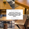 Rustic Industrial Solid Wood Dining Table / Desk / Work Table - Chunky Timber / Steel Legs (Square Box Legs) - 1.5m (150cm) / 1.8m (180cm) / 2m(200cm) c/w silver Square Box Legs x 2 4-8 Persons