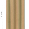 MDF Wall Slat / Strip Panel - MDF Pre-Primed Slatwall panel  / Panelling - Slatted Wall Panels - Paintable 1190mm x  240mm x 18mm 