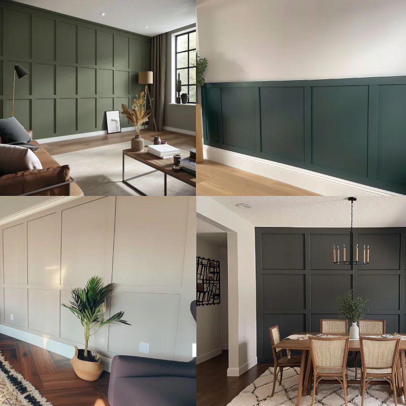 MDF Wall Panel Kit / Strips / Slats - Shaker Kit- MDF Pre-Primed Strips for MDF Modern Square / Rectangle Wall Panels / Panelling - 1190mm x 65mm x 9mm
