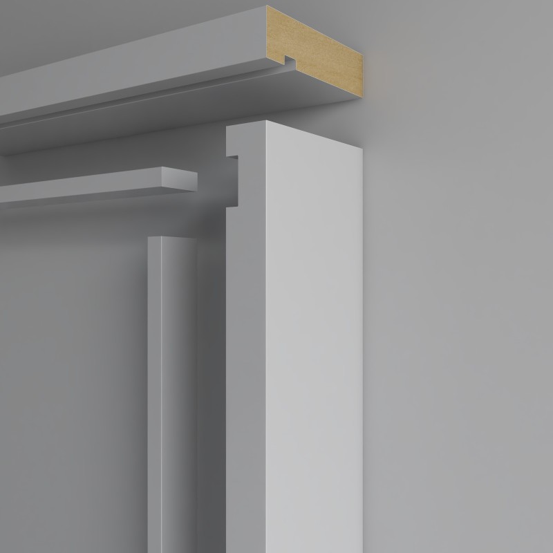 MDF Door Liner -  FD30 Primed Door Frame Lining Set c/w Optional 10mm Trench/Grooves for Fire Intumescent Door Strips - 30 Minute Fire Rating - MDF White Painted Primed Door Liner