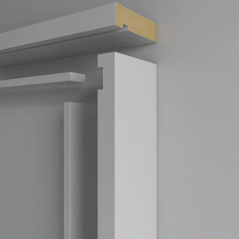 MDF Door Liner -  FD30 Primed Door Frame Lining Set c/w Optional 10mm Trench/Grooves for Fire Intumescent Door Strips - 30 Minute Fire Rating - MDF White Painted Primed Door Liner