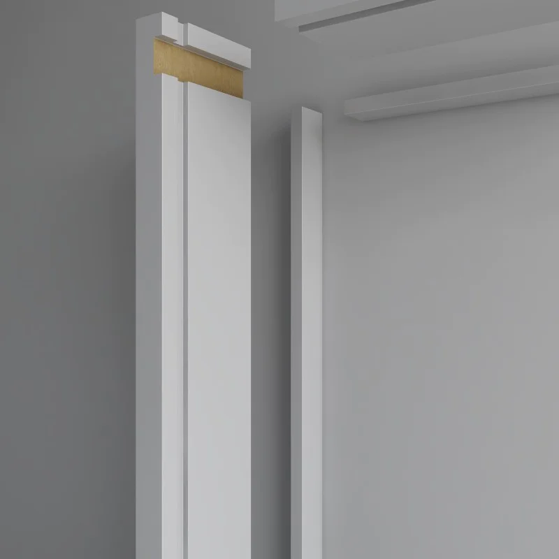 MDF Door Liner -  FD30 Primed Door Frame Lining Set c/w Optional 10mm Trench/Grooves for Fire Intumescent Door Strips - 30 Minute Fire Rating - MDF White Painted Primed Door Liner