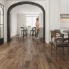 SPC Click Vinyl Tile Flooring (Dark Oak) with Built in Underlay per Sq M- Click Vinyl Tile Floors for Kitchen, Bathroom,  Living Room - LVT Rigid Core Stone Polymer Composite Waterproof Click Tonge & Groove Luxury Vinyl Tile Flooring Dark Oak