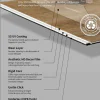 SPC Click Vinyl Tile Flooring (Dark Oak) with Built in Underlay per Sq M- Click Vinyl Tile Floors for Kitchen, Bathroom,  Living Room - LVT Rigid Core Stone Polymer Composite Waterproof Click Tonge & Groove Luxury Vinyl Tile Flooring Dark Oak