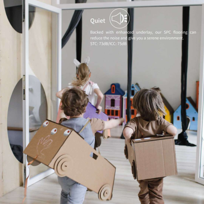 SPC Herringbone Click Flooring (Natural Oak) 5mm + 1mm Underlay Layer  Sold per Sq M - Vinyl Tile - Rigid Core Stone Polymer Composite Waterproof Click Tonge & Groove Luxury Vinyl Tile Flooring Oak