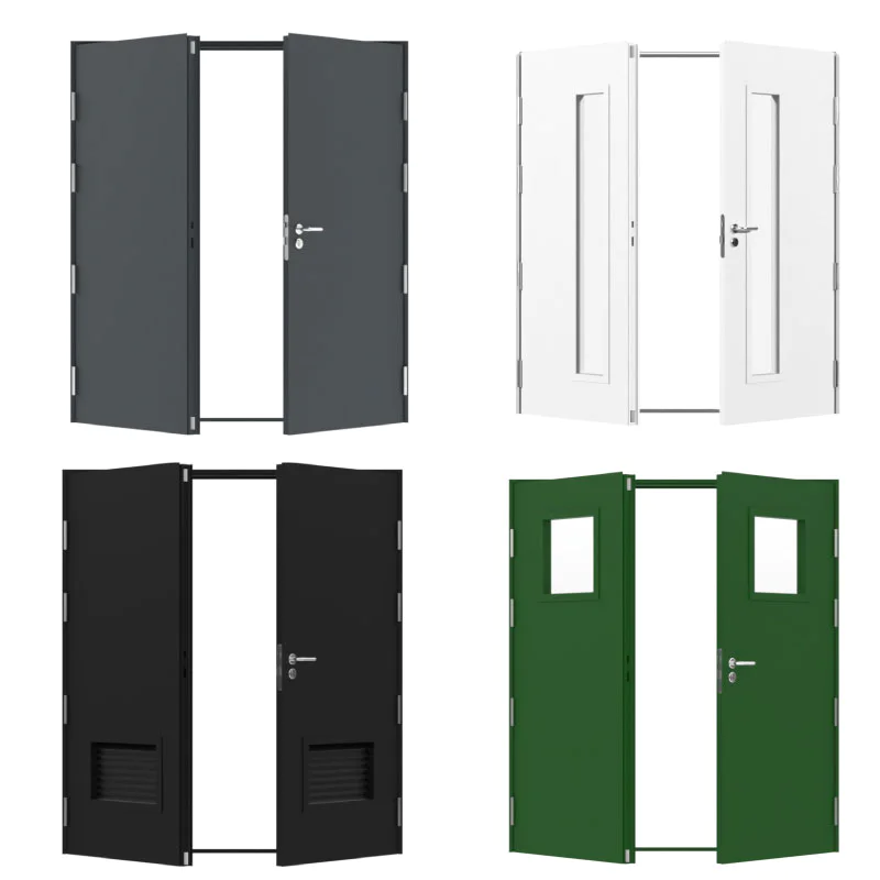 **Custom Sized / Made To Order/measure** Double Steel Security Personnel Pedestrian Door - Industrial Grade Exterior Outdoor Security Door