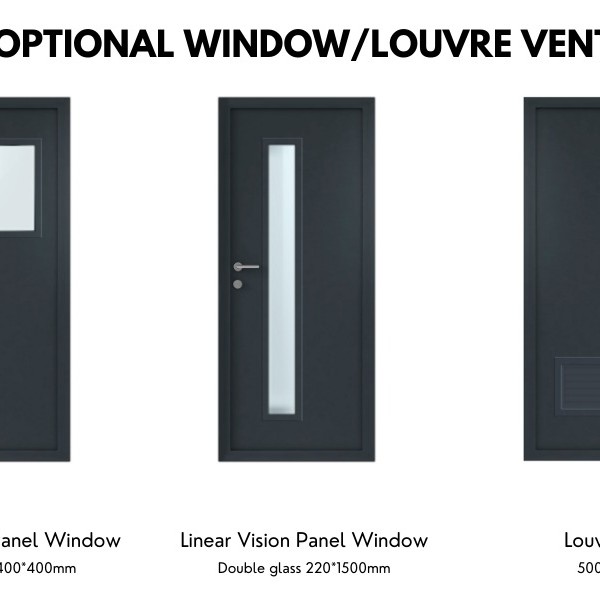 Double Steel Security Personnel Pedestrian Door - Industrial Grade Exterior Outdoor Security Door - 1800mm w x 2035mm h