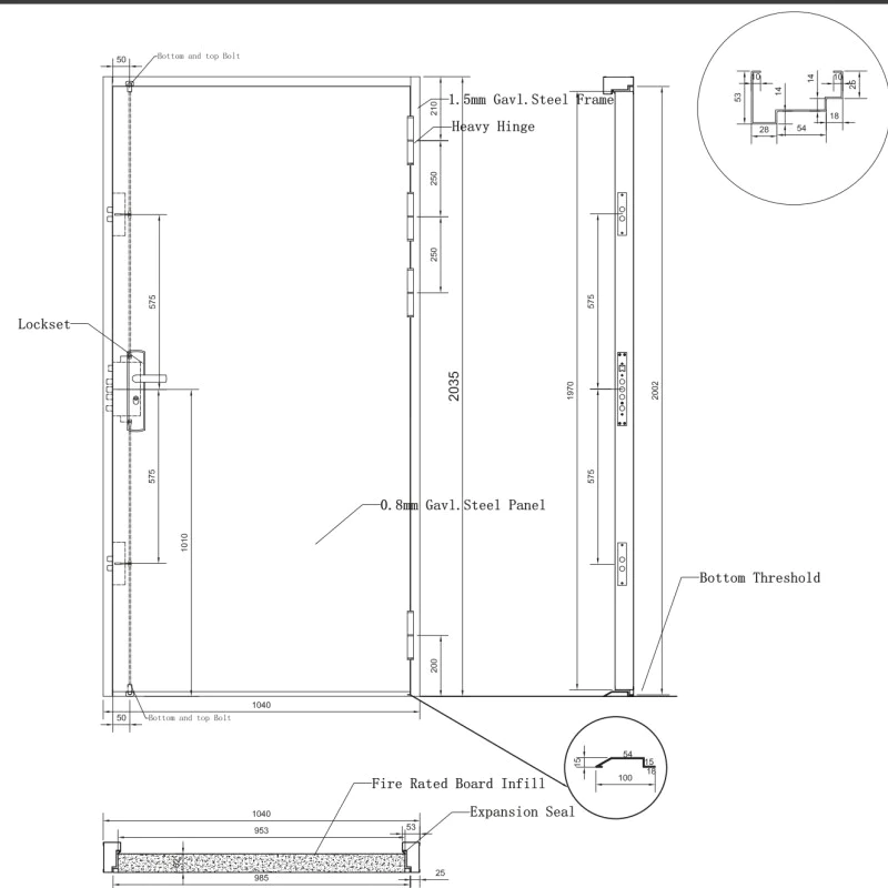PAS-24 Rated Security Steel Door - 19-Point/Multi Point Locking - Ultra Heavy Duty External  Industrial Grade Exterior Outdoor Security Door