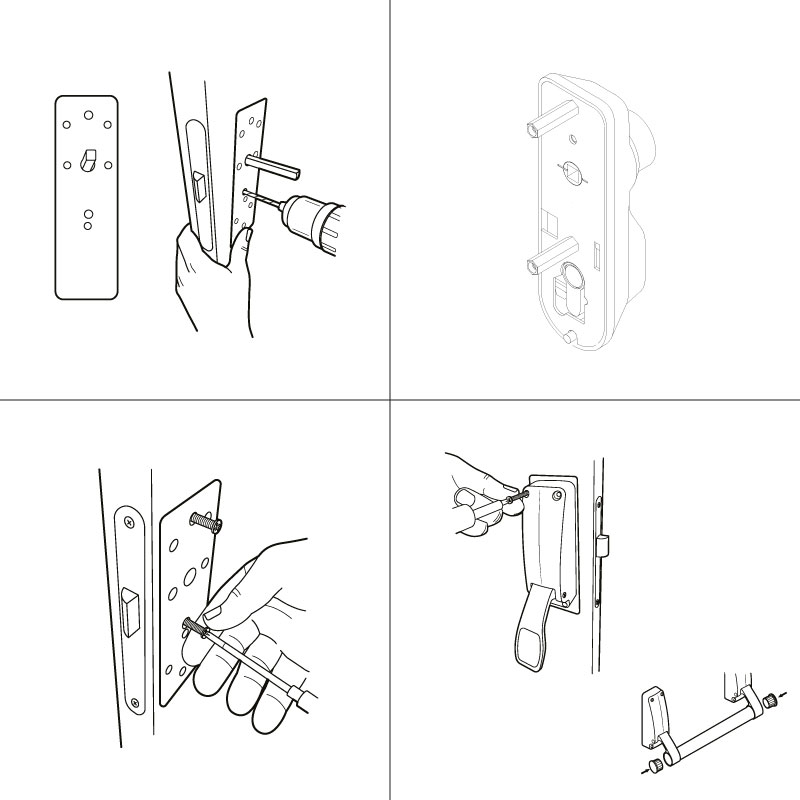 Fire Exit / Emergency Exit Door - Panic Push Pad + Optional Outside Access Device - Personnel  Steel Fire Exit Door 
