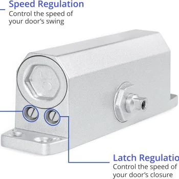 Overhead Door Closer (FD30/FD60/FD120 Fire Rated Doors) - Self Installation c/w 6 x Self-Drilling Screws