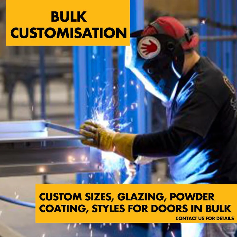 **CLEARANCE** Steel Security Personnel Pedestrian Door - Industrial Grade Exterior Outdoor Security Door for Garage, Warehouse, Shed, Industrial Unit, Lockup, Shed, Shipping Container, Farm Barn