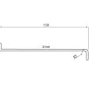 Cill/Sill for Steel Security Door (Cill Plate) - 150mm Depth x 2mm High - 1140mm Length custom Cut to Width - Powder Coated Aluminium 