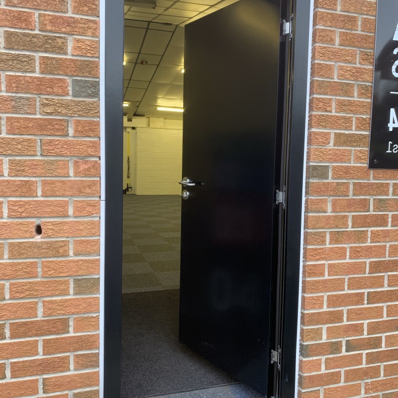 **CLEARANCE** Steel Security Personnel Pedestrian Door - Industrial Grade Exterior Outdoor Security Door for Garage, Warehouse, Shed, Industrial Unit, Lockup, Shed, Shipping Container, Farm Barn 