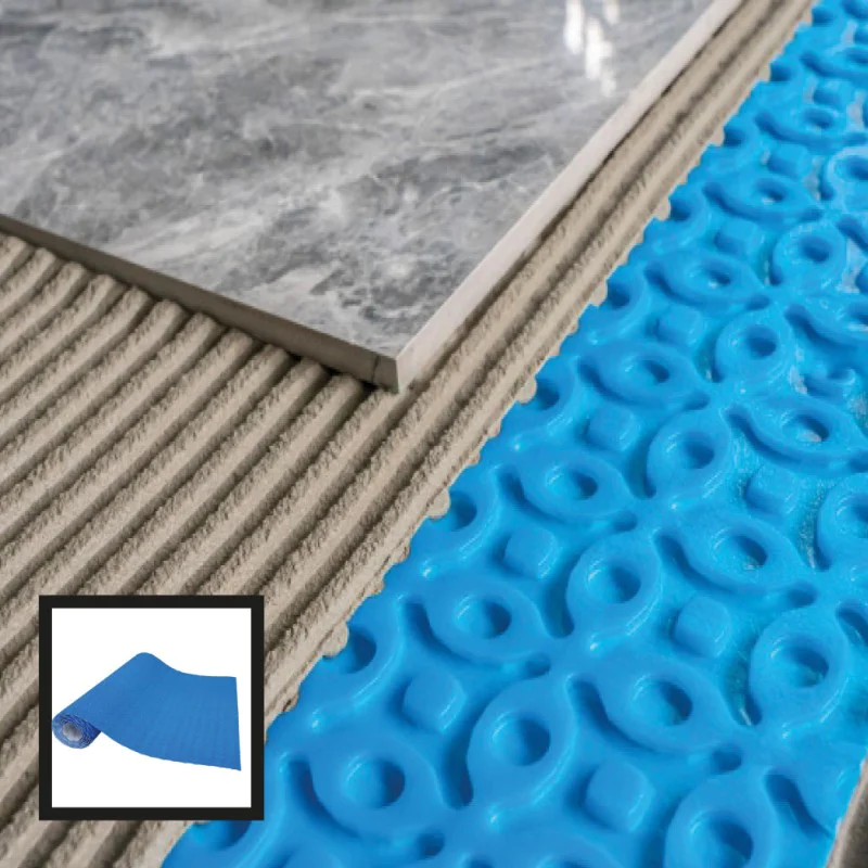 Tile decoupling mat / anti-crack matting - uncoupling waterproof membrane rapid mat durable base roll for under tile 3.6mm
