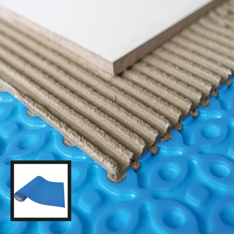 Tile decoupling mat / anti-crack matting - uncoupling waterproof membrane rapid mat durable base roll for under tile 3.6mm